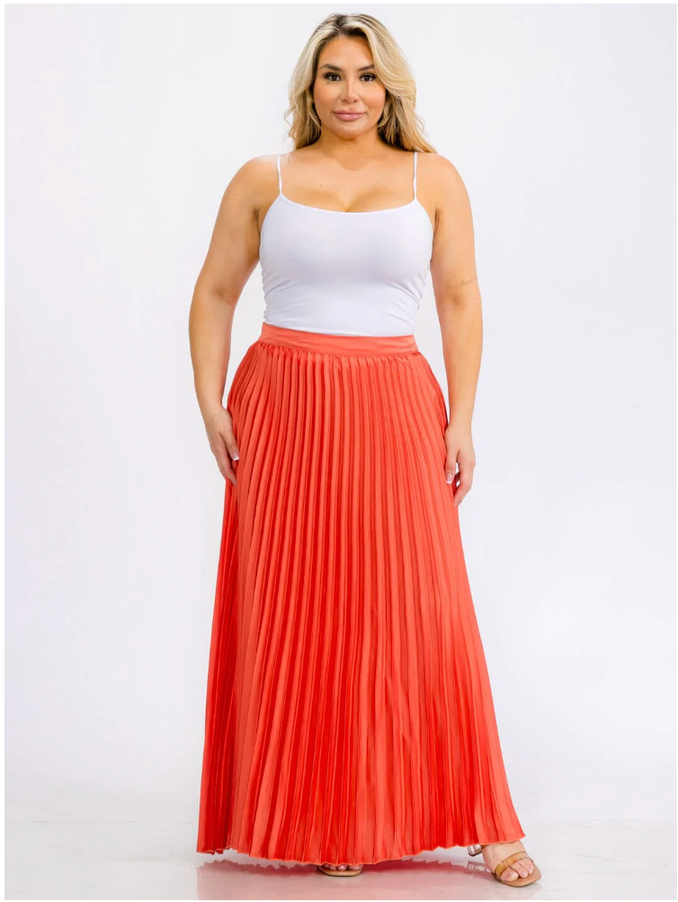 Pleated Maxi Skirt
